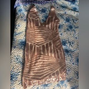 Gold sequin dress